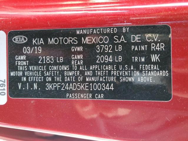 2019 KIA FORTE FE - 3KPF24AD5KE100344