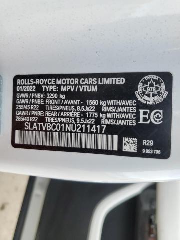 2022 ROLLS-ROYCE CULLINAN B SLATV8C01NU211417
