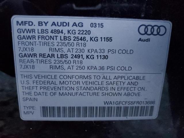 VIN WA1GFCFS5FR013686 2015 AUDI Q3 no.13