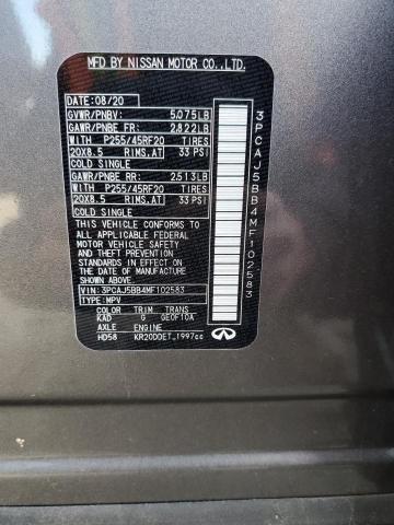 2021 INFINITI QX50 LUXE 3PCAJ5BB4MF102583