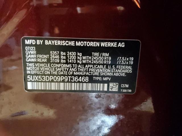 2023 BMW X3 XDRIVE3 - 5UX53DP09P9T36468