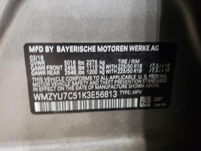2019 MINI COOPER S E WMZYU7C51K3E56813