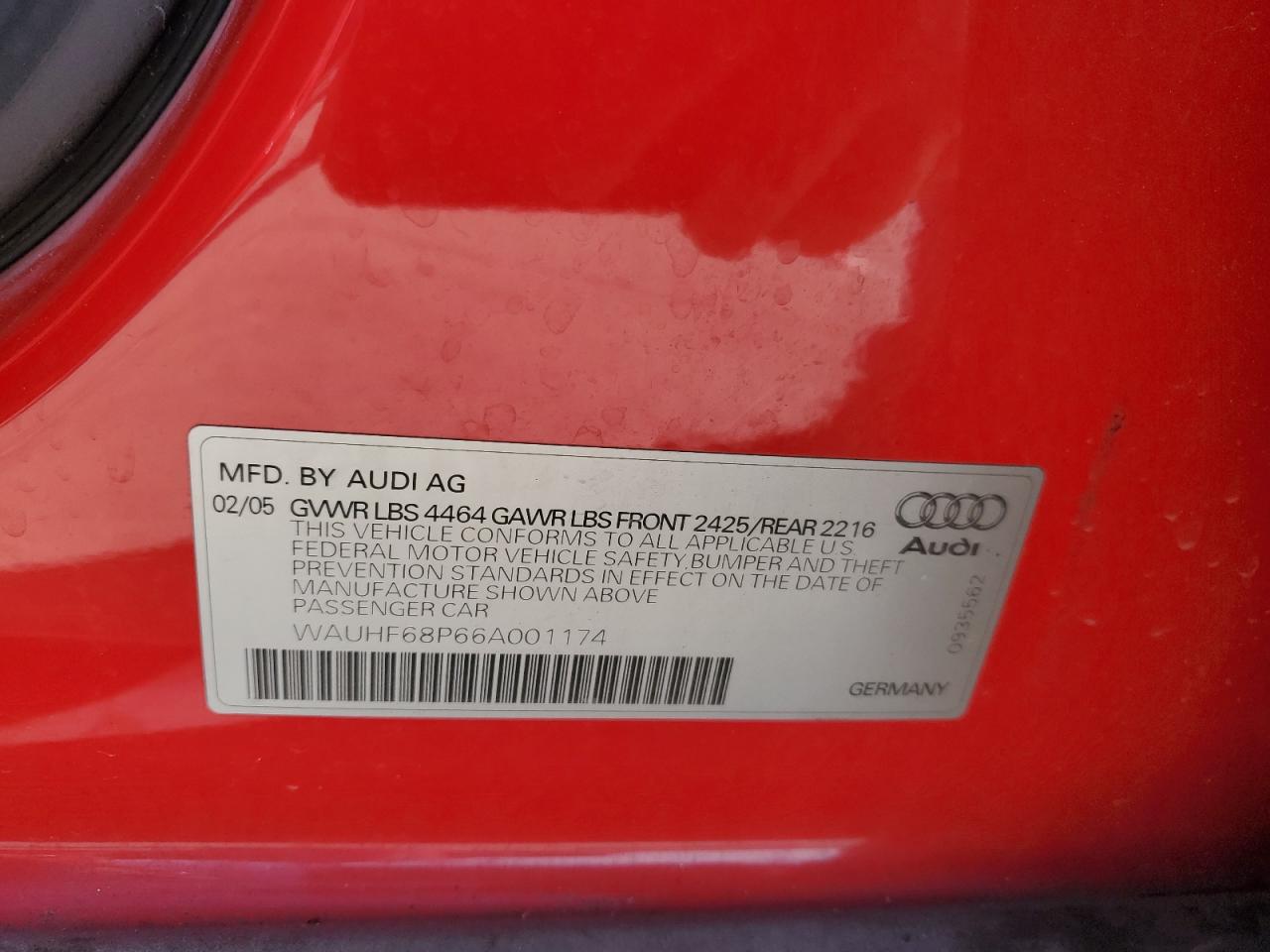 Lot #3024711585 2006 AUDI A3 2