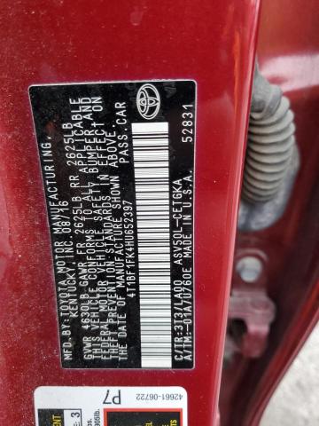 2017 TOYOTA CAMRY LE - 4T1BF1FK4HU652397