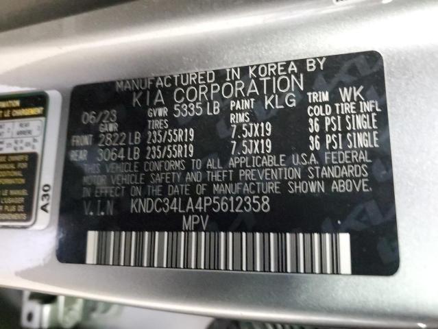 VIN KNDC34LA4P5612358 2023 KIA EV6 LIGHT no.12