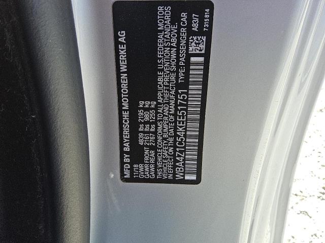 VIN WBA4Z1C54KEE51751 2019 BMW 4 SERIES no.12