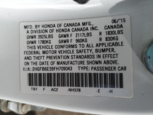 VIN 2HGFB6E59FH709043 2015 HONDA CIVIC no.13