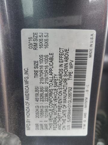 2016 HONDA CR-V LX - 5J6RM4H31GL056792