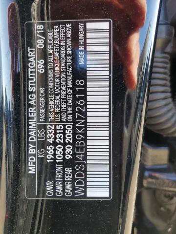 2019 MERCEDES-BENZ 108 - WDDSJ4EB9KN726118