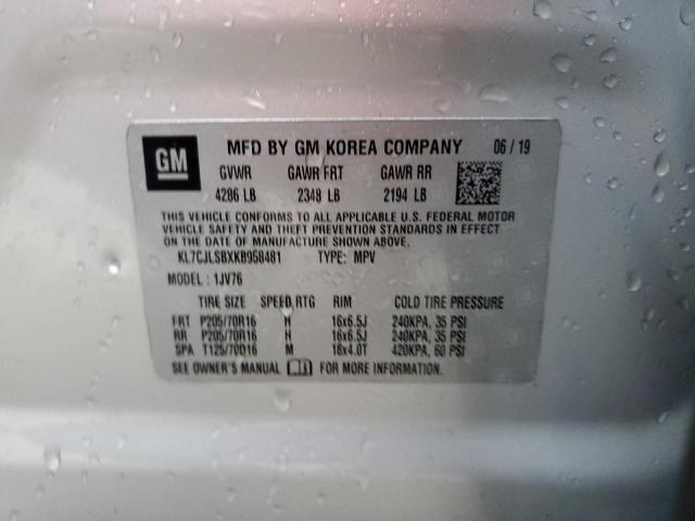 2019 CHEVROLET TRAX 1LT - KL7CJLSBXKB958481