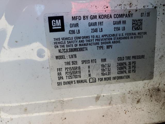 VIN KL7CJLSB6MB308274 2021 CHEVROLET TRAX no.14