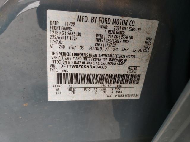 2022 FORD MAVERICK X - 3FTTW8F9XNRA94685