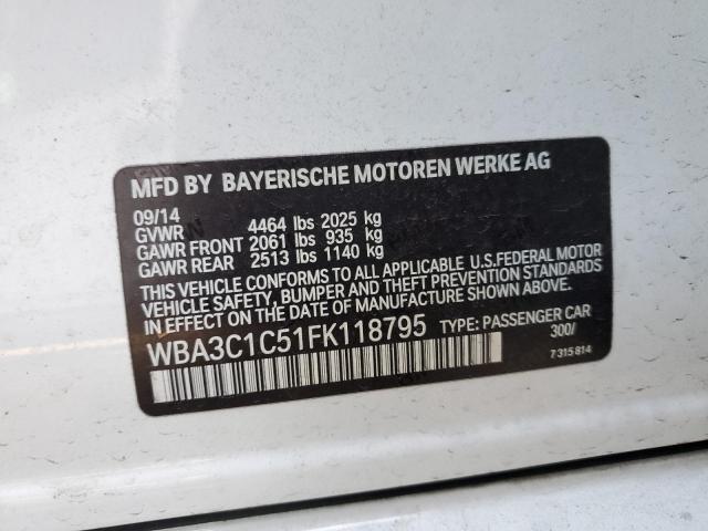 VIN WBA3C1C51FK118795 2015 BMW 3 SERIES no.12