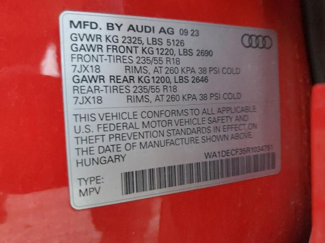 VIN WA1DECF35R1034751 2024 AUDI Q3 no.12