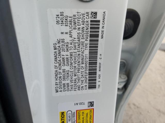 2025 HONDA CIVIC SPOR - 2HGFE2F55SH507311