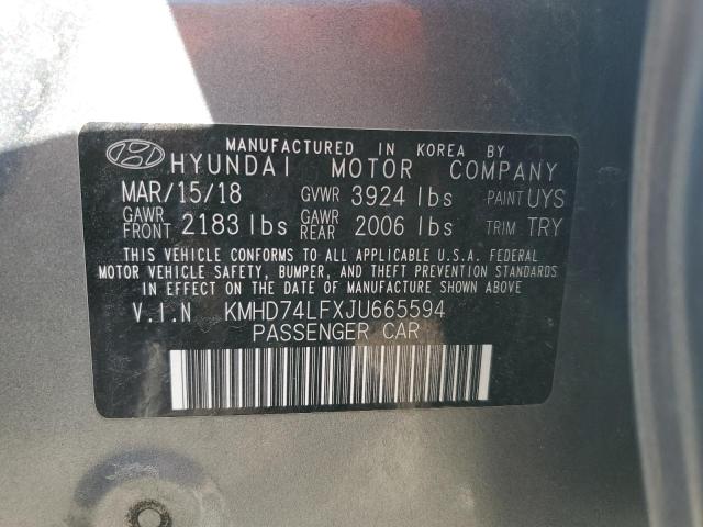 2018 HYUNDAI ELANTRA SE - KMHD74LFXJU665594