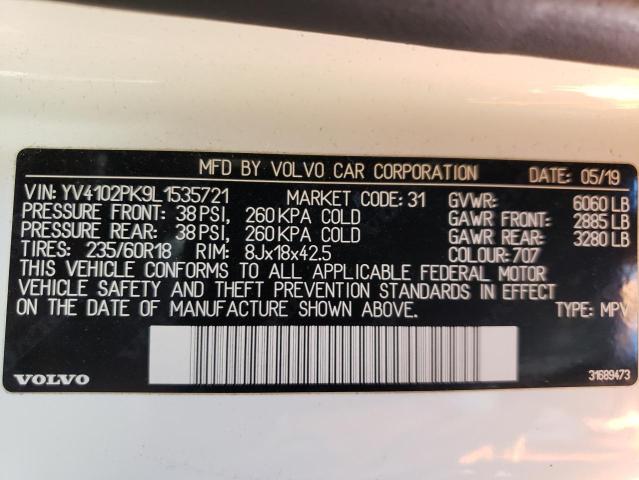 2020 VOLVO XC90 T5 MO - YV4102PK9L1535721