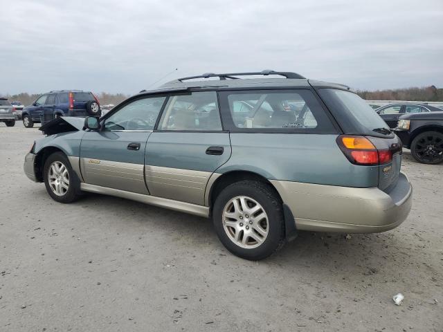 SUBARU LEGACY OUT 2001 teal station gas 4S3BH665817631532 photo #3