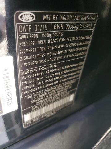 2015 LAND ROVER RANGE ROVE - SALWR2TF6FA610928