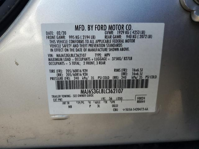 2020 FORD ECOSPORT S - MAJ6S3GL8LC362107