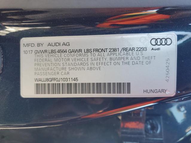 2018 AUDI A3 PREMIUM WAUJ8GFF0J1031145
