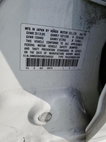 VIN JHMGE8H58DC046502 2013 HONDA FIT no.12