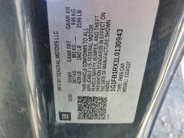 2020 CHEVROLET CAMARO LS - 1G1FB1RX1L0130943