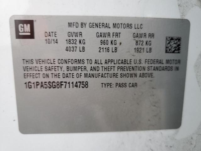 2015 CHEVROLET CRUZE LS - 1G1PA5SG8F7114758
