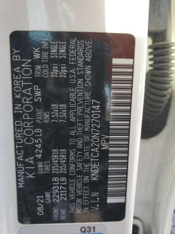 2022 KIA SELTOS SX KNDETCA20N7270147