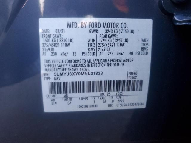 2021 LINCOLN AVIATOR GR - 5LMYJ8XY0MNL01833