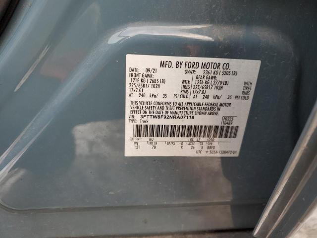 2022 FORD MAVERICK X - 3FTTW8F92NRA07118