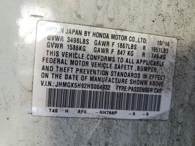 2017 HONDA FIT EX - JHMGK5H92HS004932