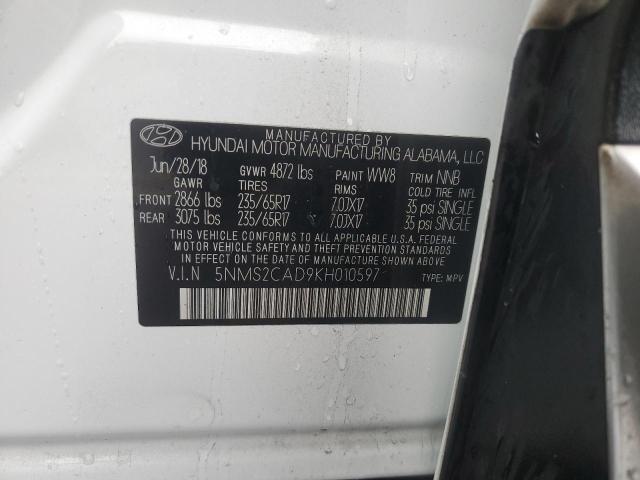 2019 HYUNDAI SANTA FE S - 5NMS2CAD9KH010597