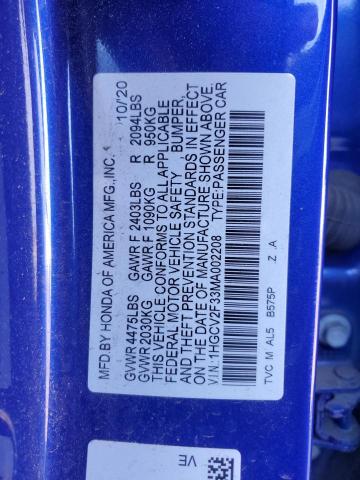2021 HONDA ACCORD SPO - 1HGCV2F33MA002208