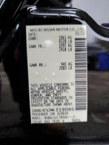 2021 NISSAN ALTIMA SR - 1N4BL4CV2MN359086