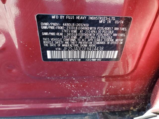 2015 SUBARU FORESTER 2 - JF2SJADC0FH414438