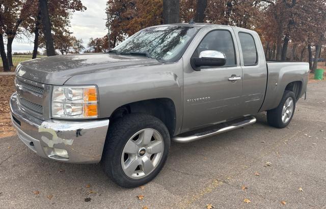 CHEVROLET SILVERADO 2012 gray 4dr ext flexible fuel 1GCRKSE74CZ285787 photo #3