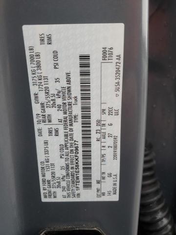 2019 FORD F150 SUPER - 1FTEW1E58KKF09677