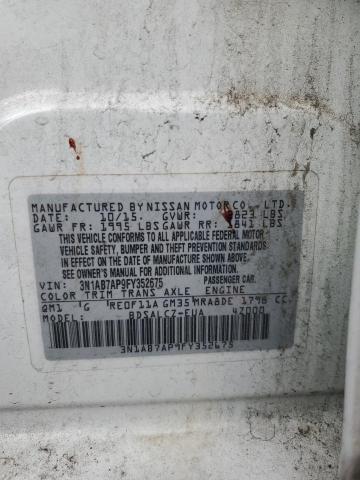 2015 NISSAN SENTRA S 3N1AB7AP9FY352675