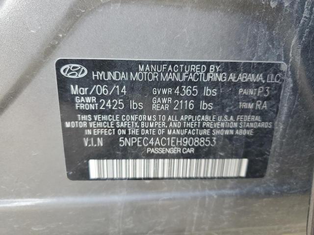 VIN 5NPEC4AC1EH908853 2014 HYUNDAI SONATA no.12