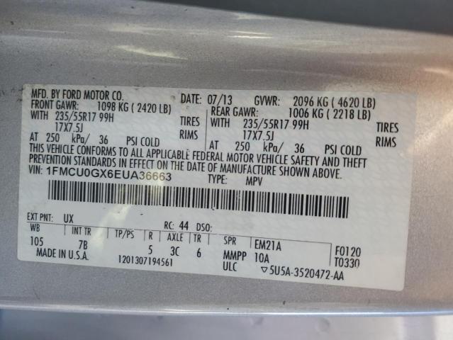 VIN 1FMCU0GX6EUA36663 2014 FORD ESCAPE no.13