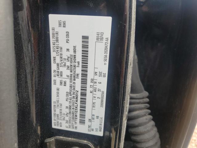 VIN 1FTEW1E5XLFA96512 2020 FORD F-150 no.12