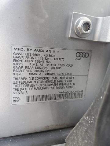 VIN WA1VAAF75JD020939 2018 AUDI Q7 no.13