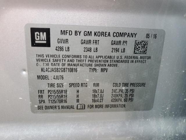 2016 BUICK ENCORE KL4CJASB2GB710816
