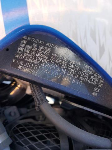 2013 SUZUKI GSX-R1000 JS1GT78AXD2101840