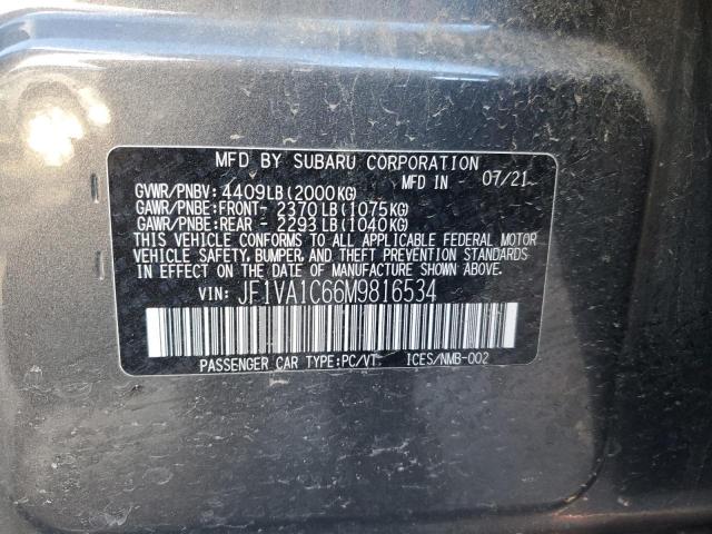 2021 SUBARU WRX JF1VA1C66M9816534