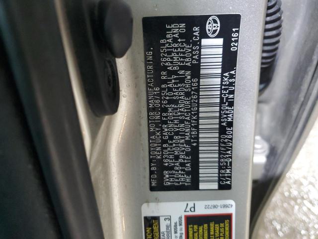 2016 TOYOTA CAMRY LE - 4T1BF1FK1GU267166