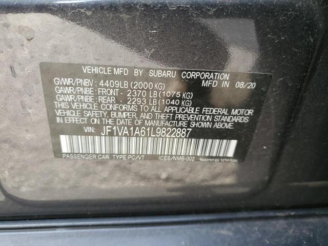 2020 SUBARU WRX JF1VA1A61L9822887