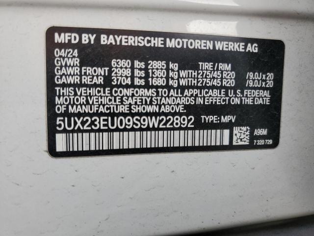 VIN 5UX23EU09S9W22892 2025 BMW X5 no.13