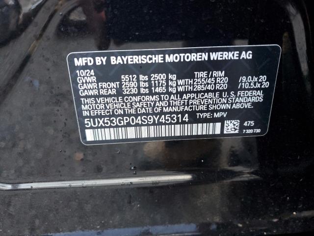 2025 BMW X3 30 XDRI 5UX53GP04S9Y45314
